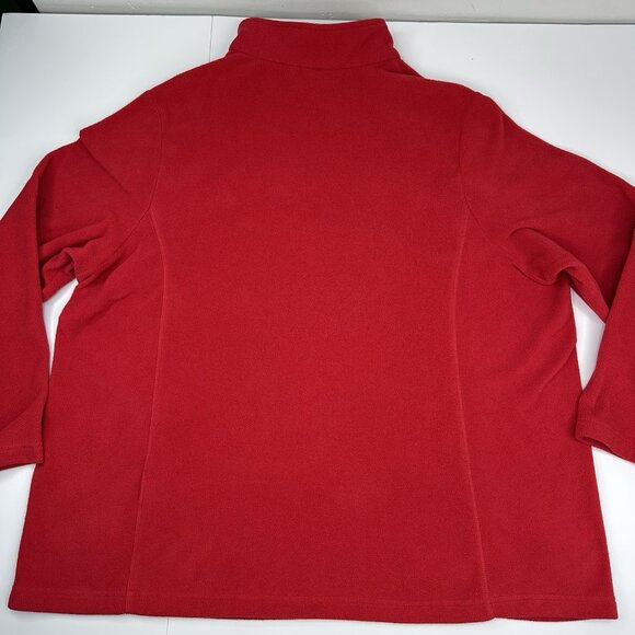 Lands' End Women's Red Athletic Quarter Zip Fleece Activewear Top 2XL/20-22W/C51 - Picture 7 of 15